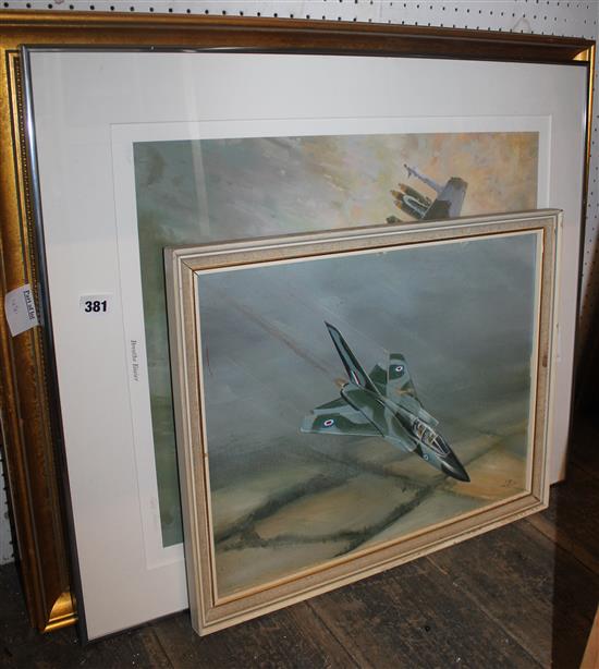 Oil portrait - RAF & 2 of jets